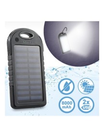 Led Işıklı 8000 mAh Solar Powerbank