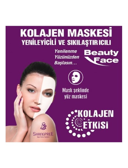 Yüz Bakım Maskesi Kırışık Önleyici ve Sıkılaştırıcı Kolajen Maskesi Beauty Face